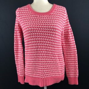Gap Pink Striped Chunky Sweater